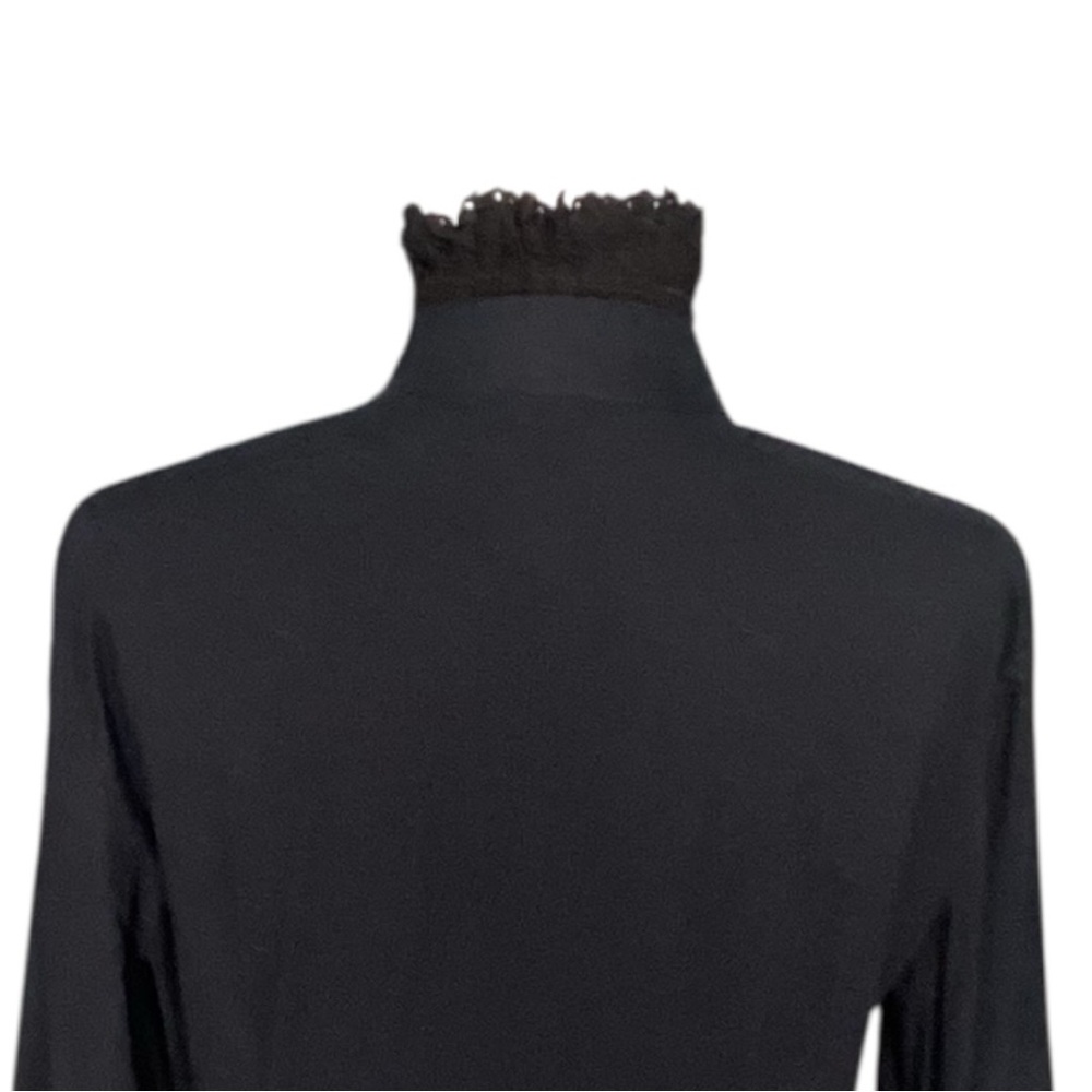 Alexander McQueen Vintage 2007 Black High-Collar Lace Accent Blouse - Picture 8 of 12
